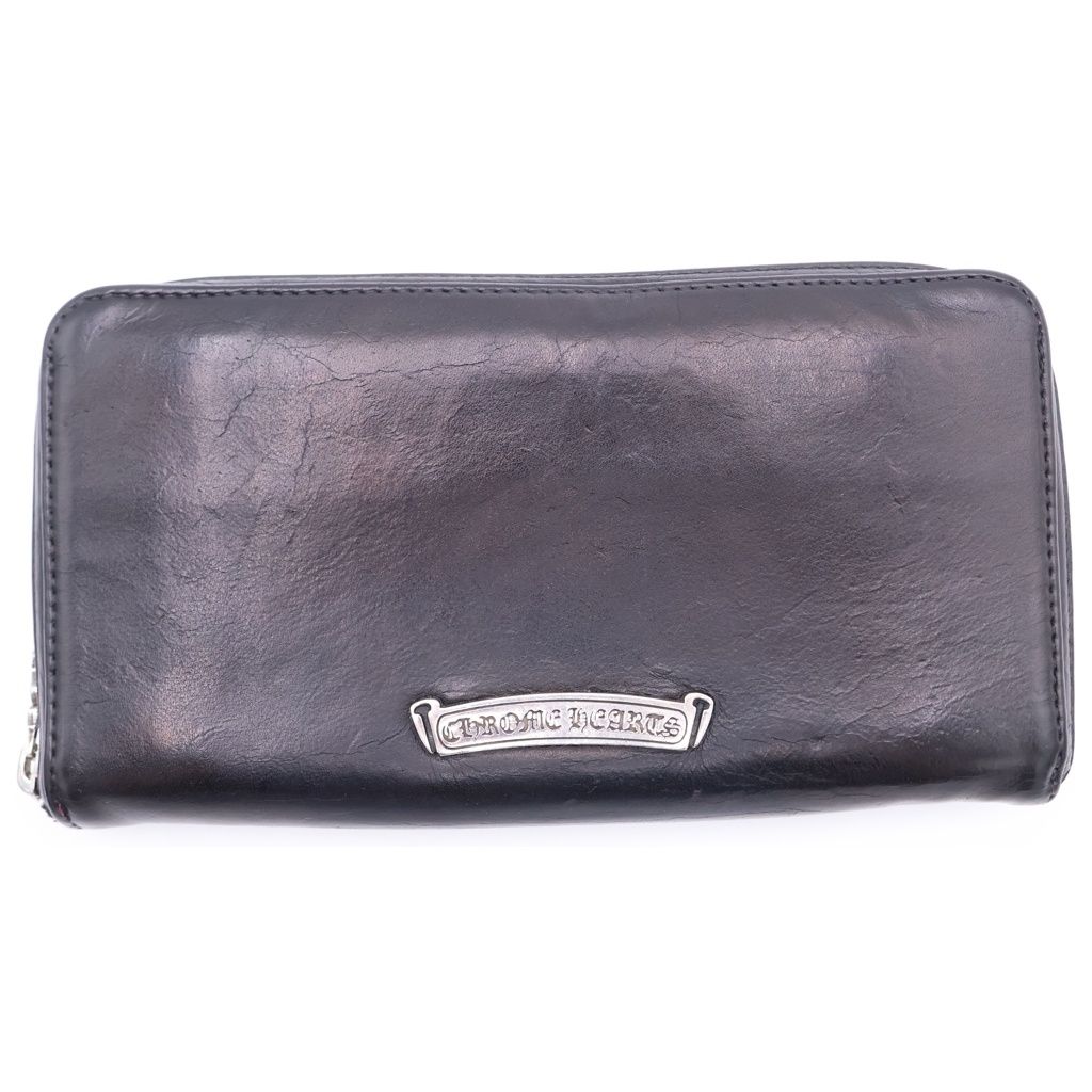 Chrome Hearts Rec Zip Filigree Plus Round Zip Wallet Black — view 2