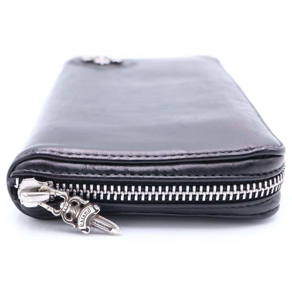 Chrome Hearts Rec Zip Filigree Plus Round Zip Wallet Black — view 3