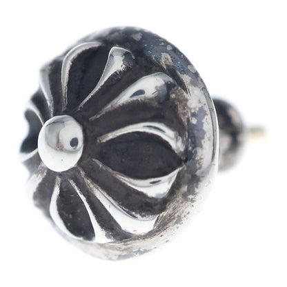 Chrome Hearts Stud Crsbll Cross Ball Earrings Silver