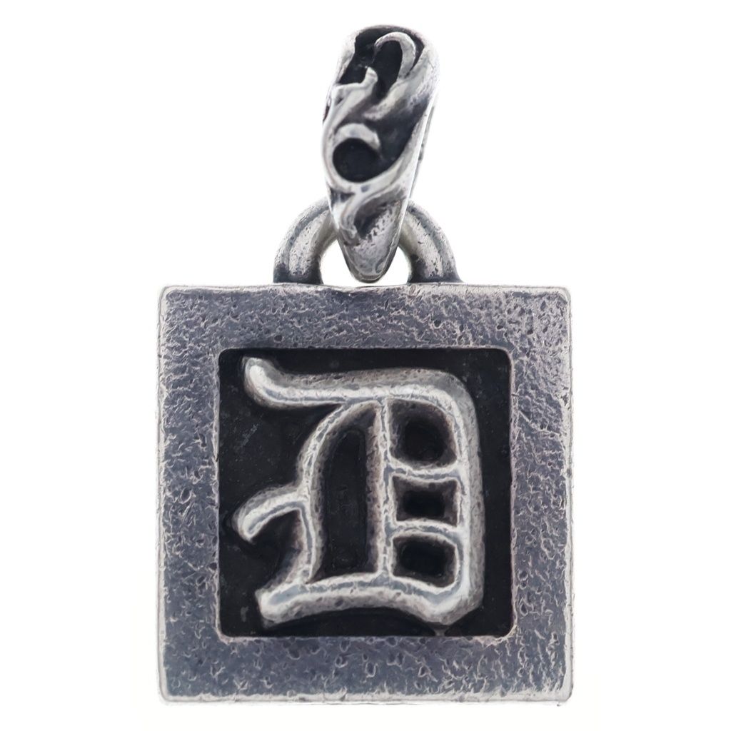 Chrome Hearts Framed Letter Block D Alphabet Pendant Silver