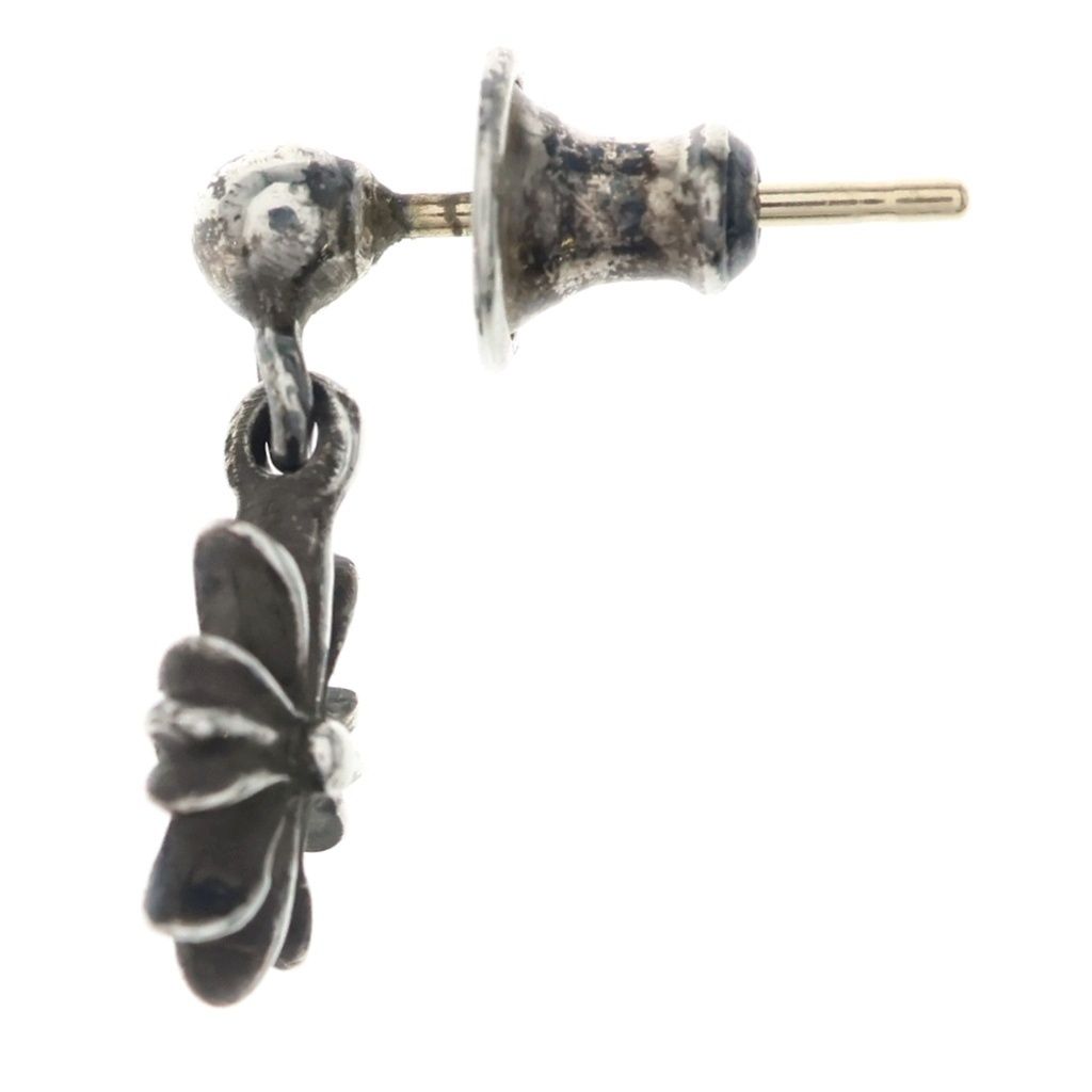 Chrome Hearts Tny CH Pls Tiny CH Plus Drop Earrings Silver — view 4
