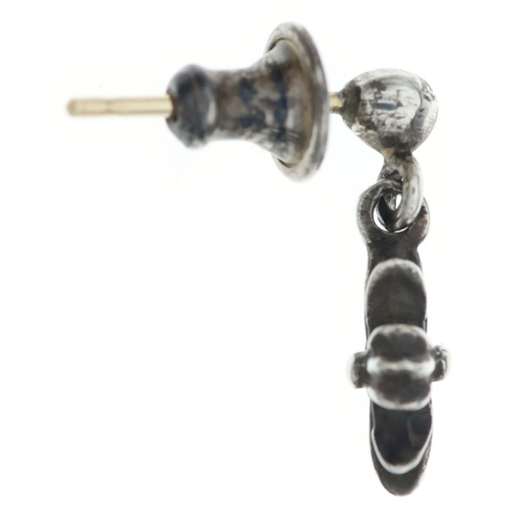 Chrome Hearts Tny CH Pls Tiny CH Plus Drop Earrings Silver — view 3