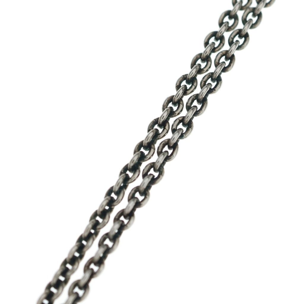 Louis Vuitton Essential LV Logo Motif Chain Necklace Silver — view 4