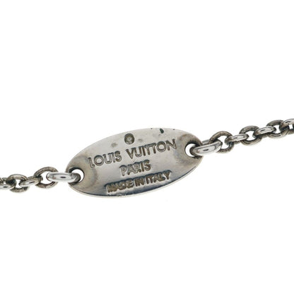 Louis Vuitton Essential LV Logo Motif Chain Necklace Silver — view 5