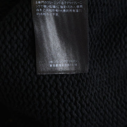 Balenciaga BB Logo Embroidery Crew Neck Knit Sweater Black — view 8