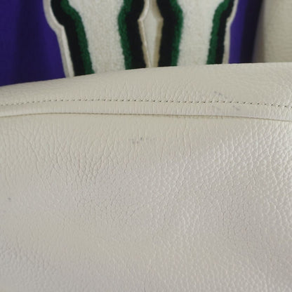 Louis Vuitton Multi Patch Mix Leather Varsity Jacket Mjy Purple White — view 5