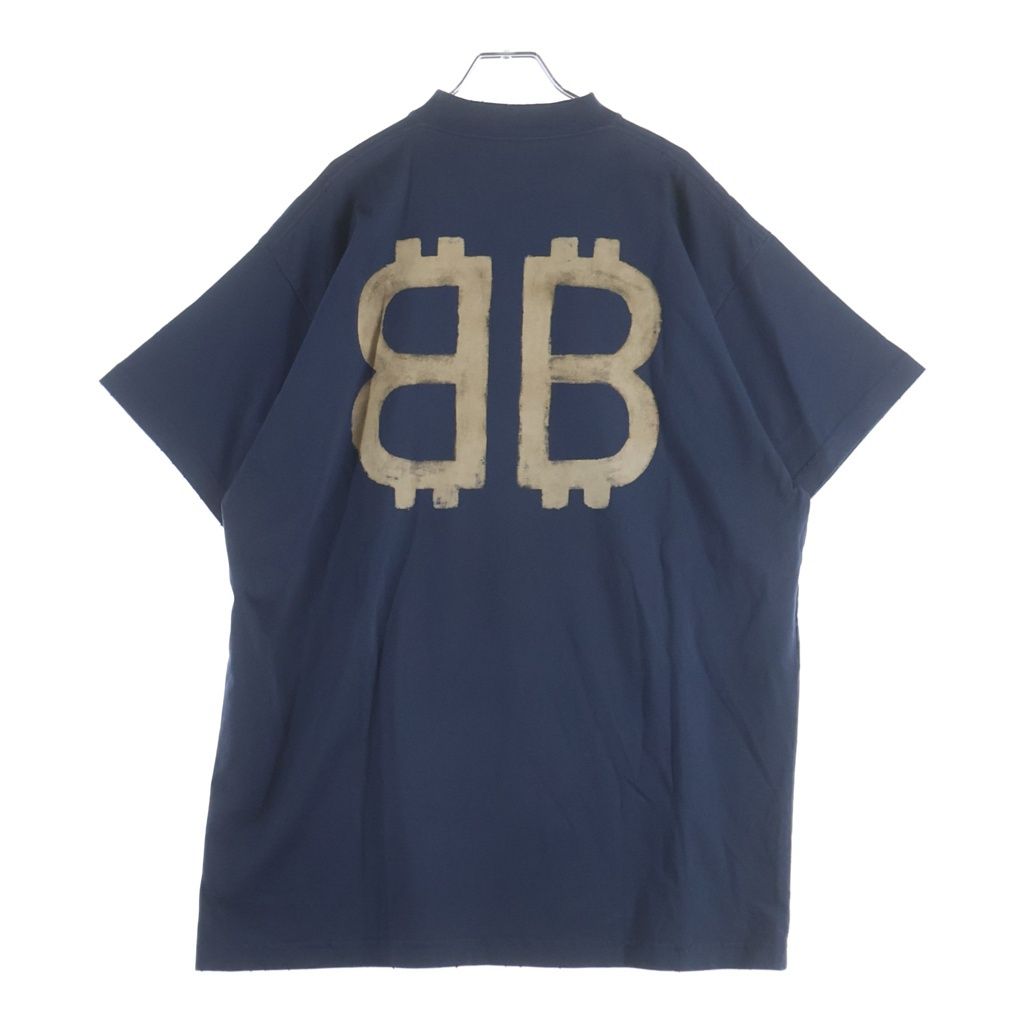 Balenciaga BB Crypto Logo Print Big Silhouette Crew Neck Short Sleeve T-Shirt — view 2