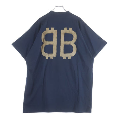 Balenciaga BB Crypto Logo Print Big Silhouette Crew Neck Short Sleeve T-Shirt — view 2