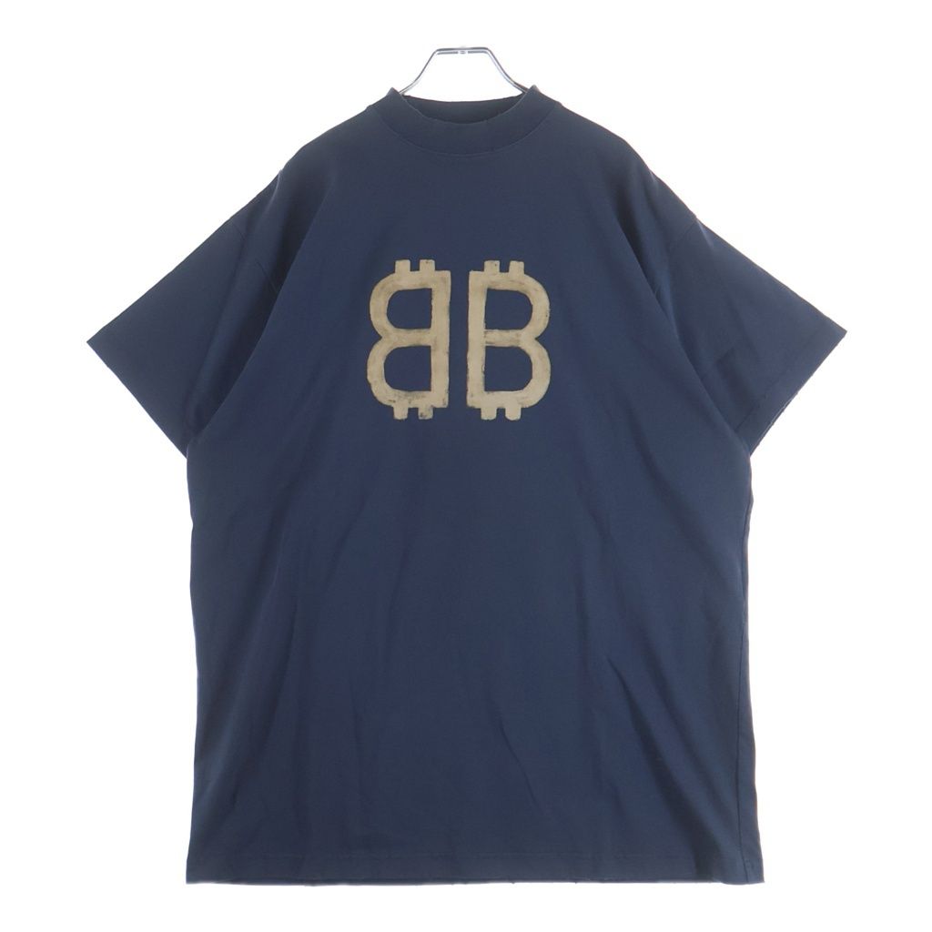 Balenciaga BB Crypto Logo Print Big Silhouette Crew Neck Short Sleeve T-Shirt