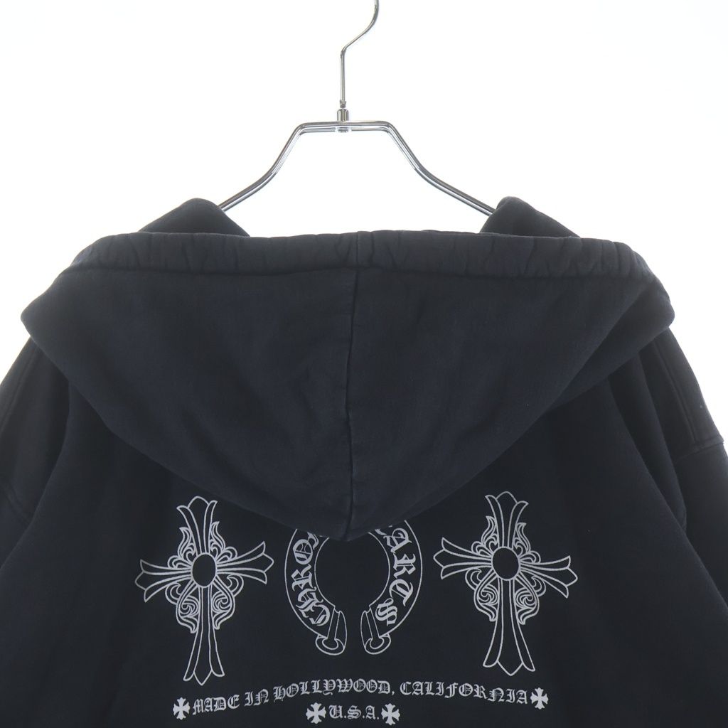 Chrome Hearts Mede in Holliywood 3 Icon Pullover Hoodie 3 Zip Black — view 4