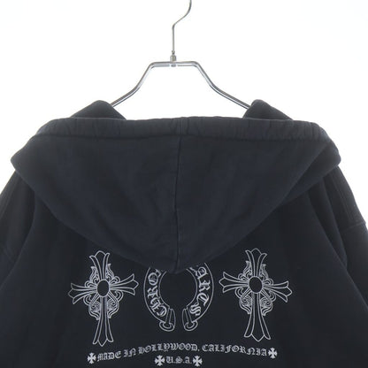 Chrome Hearts Mede in Holliywood 3 Icon Pullover Hoodie 3 Zip Black — view 4