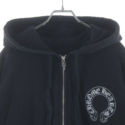 Chrome Hearts Mede in Holliywood 3 Icon Pullover Hoodie 3 Zip Black — view 3