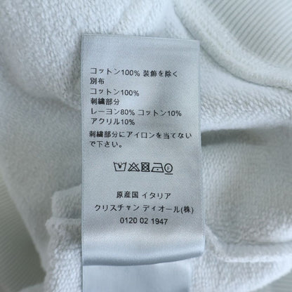 Dior Logo Embroidery Pullover Hoodie White Black — view 8