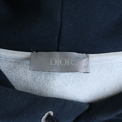 Dior Logo Embroidery Pullover Hoodie White Black — view 7