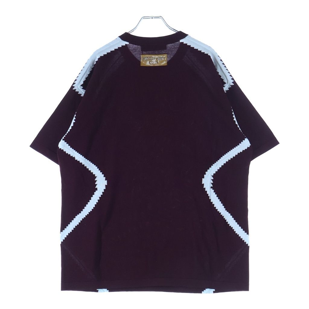 Louis Vuitton Short Sleeve Intarsia Knit Bordeaux Sweater — view 2