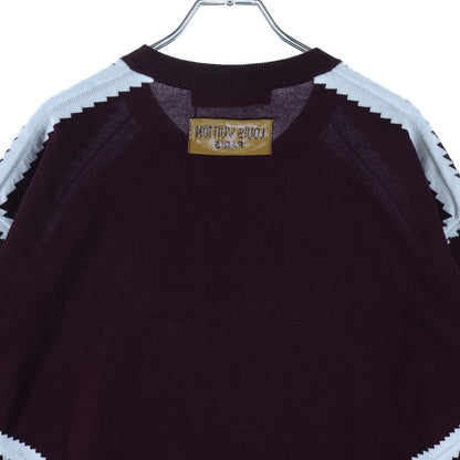 Louis Vuitton Short Sleeve Intarsia Knit Bordeaux Sweater — view 4