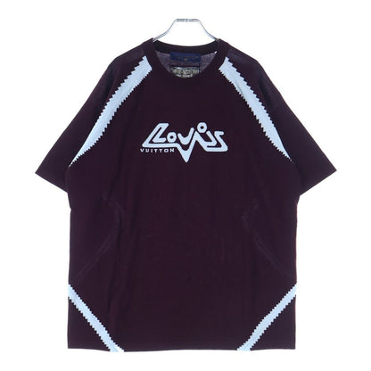 Louis Vuitton Short Sleeve Intarsia Knit Bordeaux Sweater