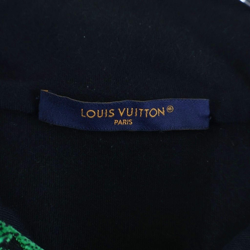 Louis Vuitton Monogram Velvet Gradient Zip Up Hoodie Green Black — view 6