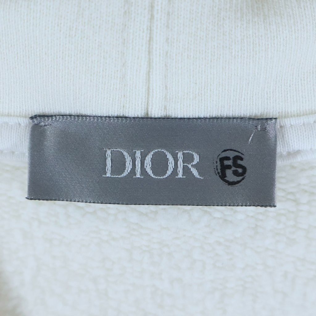 Dior Back Logo Embroidery Hoodie White Cotton — view 7