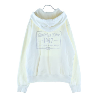 Dior Back Logo Embroidery Hoodie White Cotton