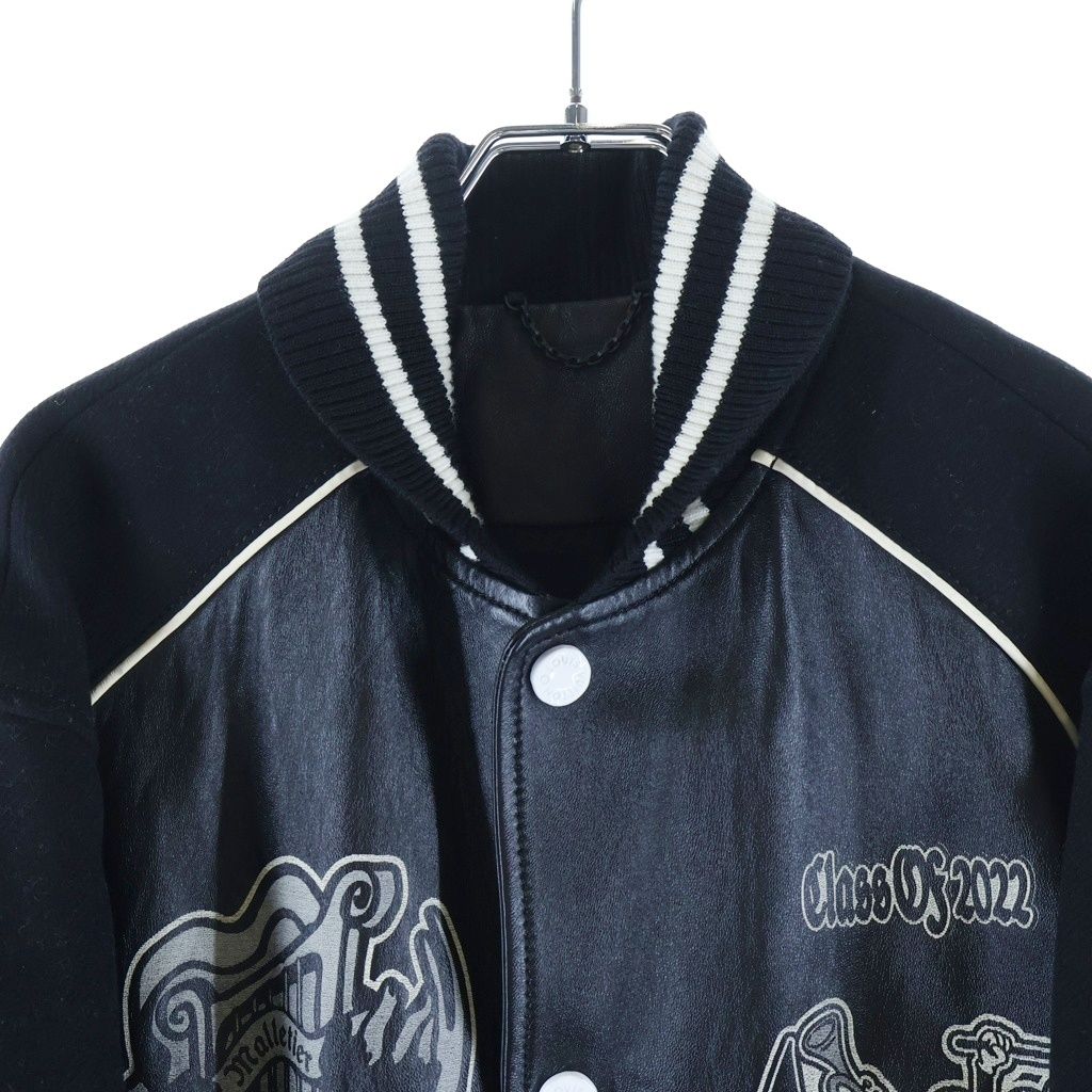Louis Vuitton LV Logo Varsity Jacket Stadium Black Leather — view 3