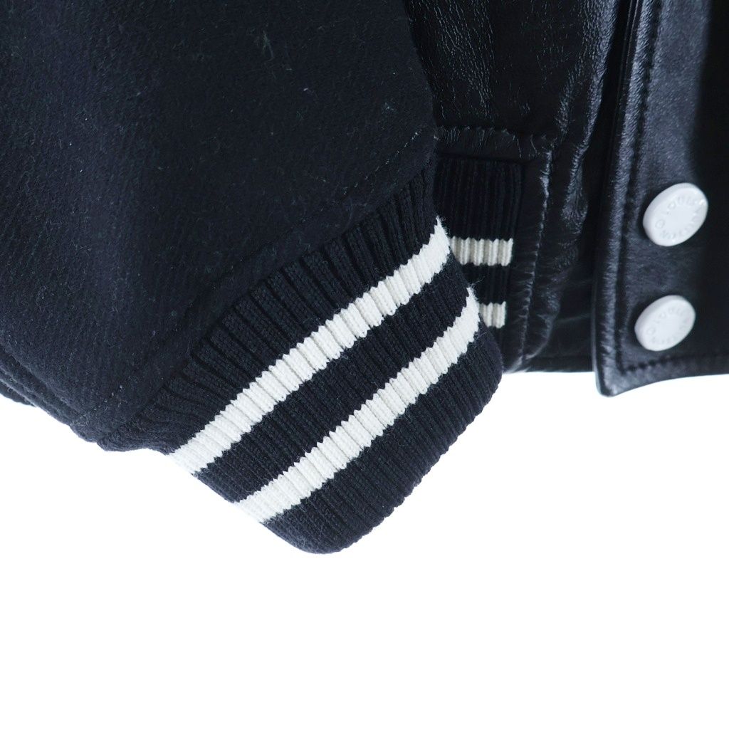 Louis Vuitton LV Logo Varsity Jacket Stadium Black Leather — view 5