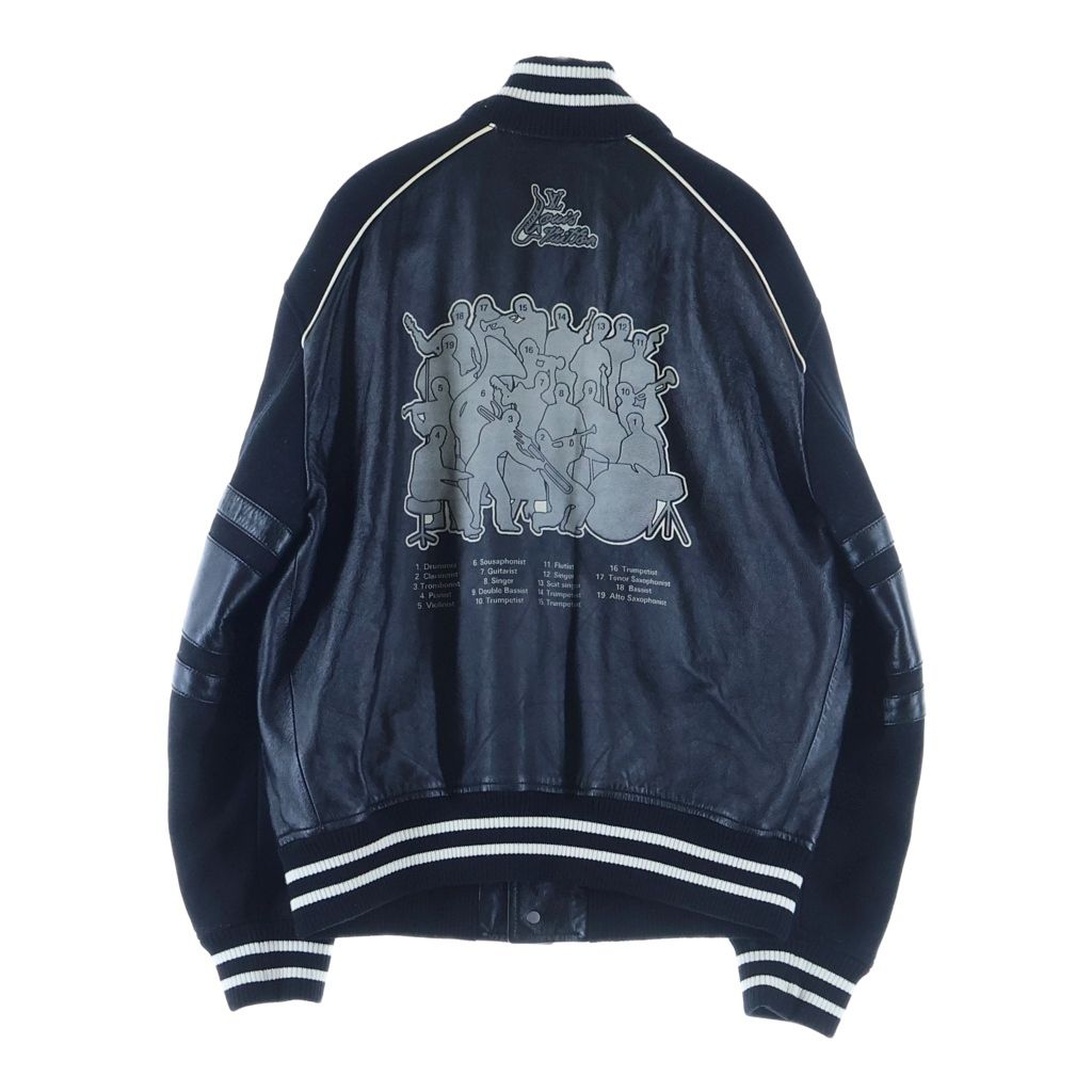 Louis Vuitton LV Logo Varsity Jacket Stadium Black Leather — view 2