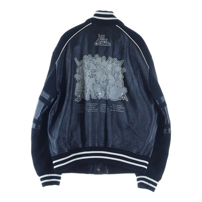 Louis Vuitton LV Logo Varsity Jacket Stadium Black Leather — view 2