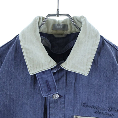 Dior Herringbone Jacket Blue 44 Overalls — view 3