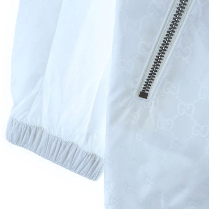 Gucci GG Jacquard Hooded Zip Up Nylon Jacket White — view 6