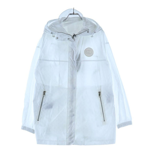 Gucci GG Jacquard Hooded Zip Up Nylon Jacket White