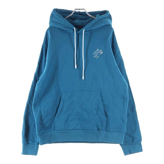 Louis Vuitton Signature Hoodie with Embroidery Pullover Sweatshirt Blue