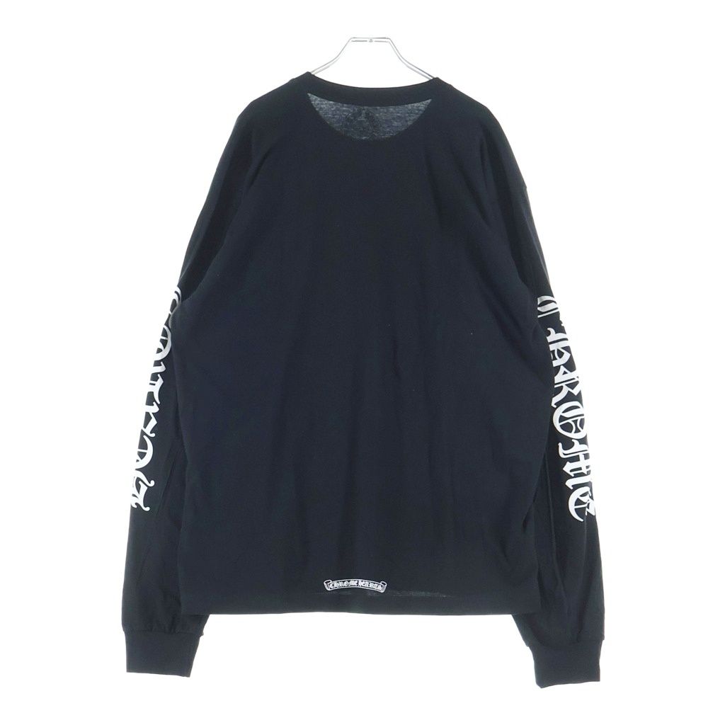 Chrome Hearts CH LS Neck Logo Print Sleeve Long T-Shirt Top Black — view 2