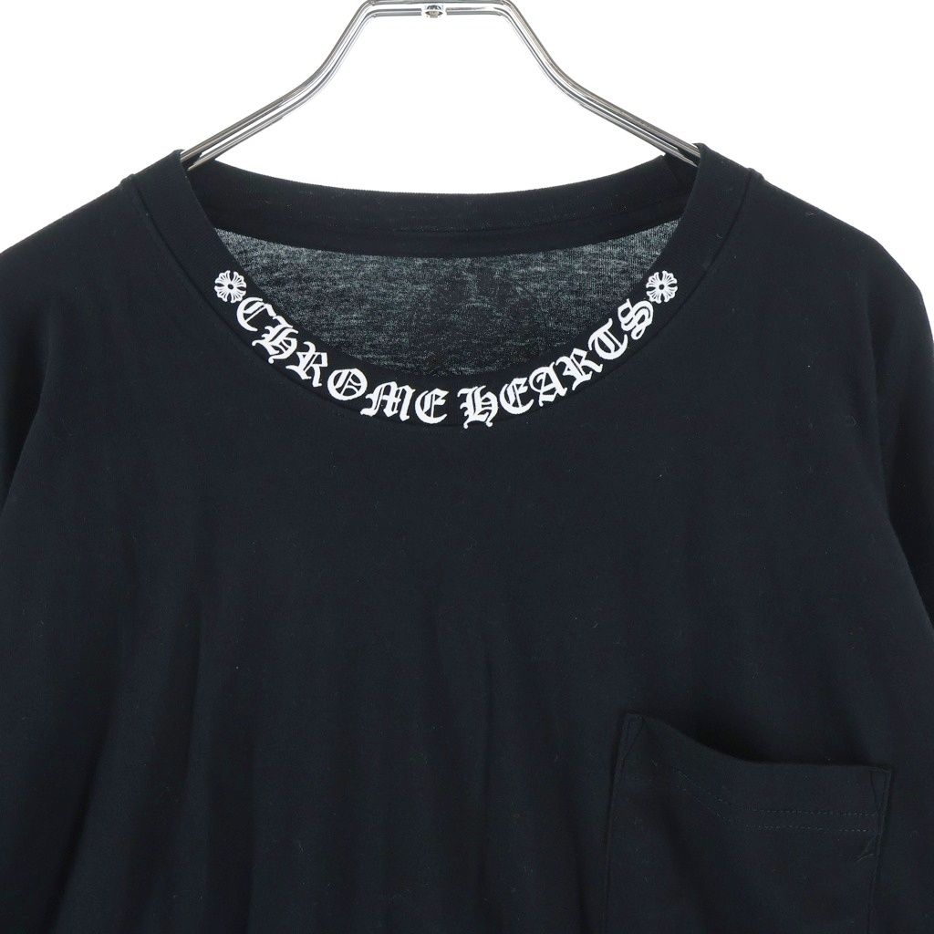 Chrome Hearts CH LS Neck Logo Print Sleeve Long T-Shirt Top Black — view 3