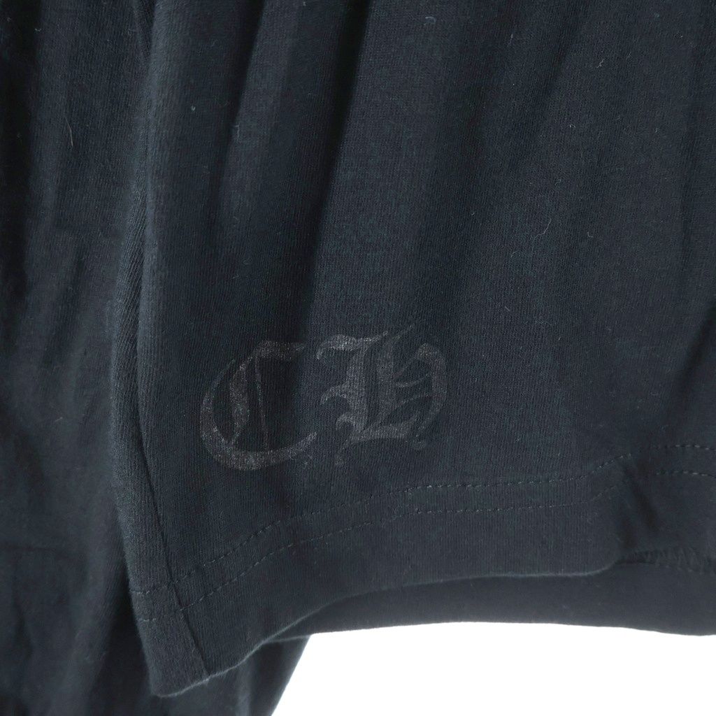 Chrome Hearts CH LS Neck Logo Print Sleeve Long T-Shirt Top Black — view 5
