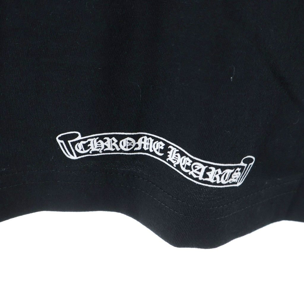 Chrome Hearts CH LS Neck Logo Print Sleeve Long T-Shirt Top Black — view 6