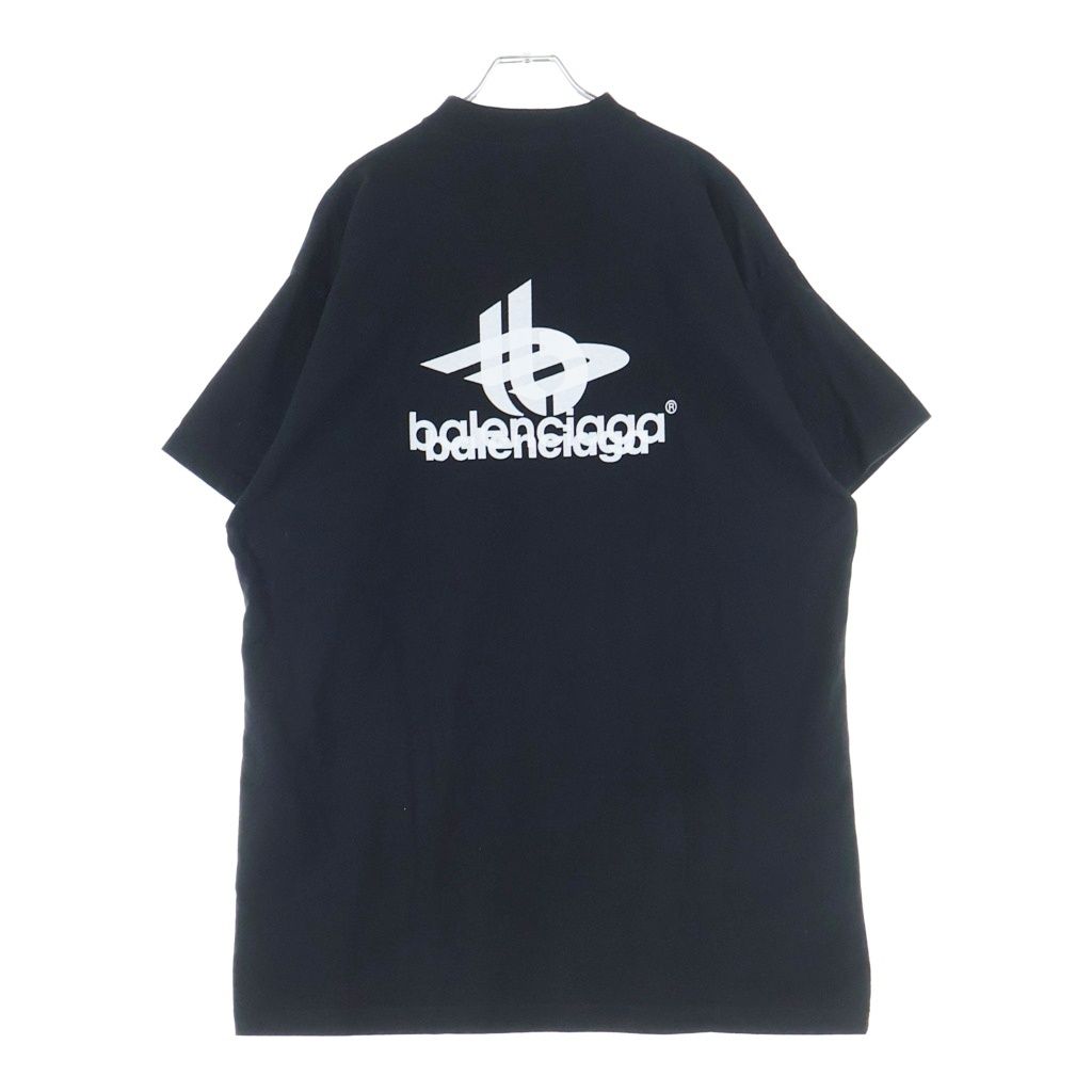 Balenciaga Layered Sports Logo Tee Crew Neck Short Sleeve T-Shirt Top Black — view 2