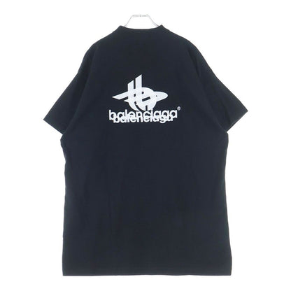 Balenciaga Layered Sports Logo Tee Crew Neck Short Sleeve T-Shirt Top Black — view 2