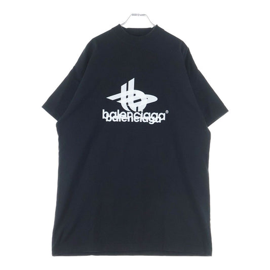 Balenciaga Layered Sports Logo Tee Crew Neck Short Sleeve T-Shirt Top Black