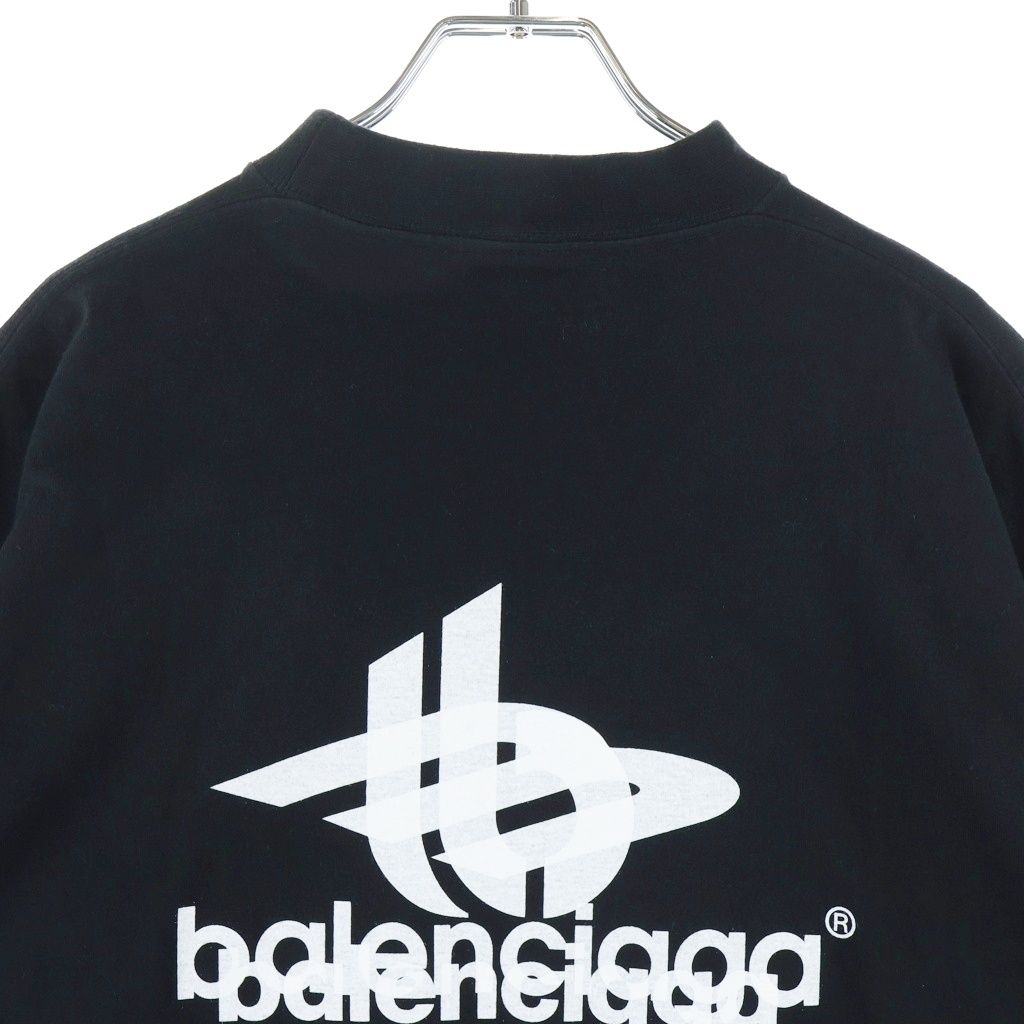 Balenciaga Layered Sports Logo Tee Crew Neck Short Sleeve T-Shirt Top Black — view 4