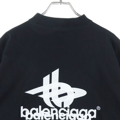 Balenciaga Layered Sports Logo Tee Crew Neck Short Sleeve T-Shirt Top Black — view 4