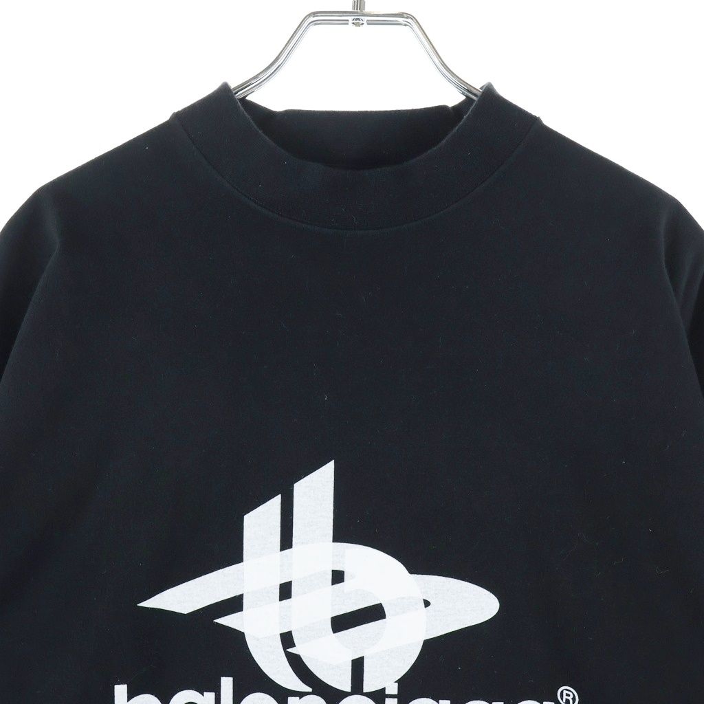 Balenciaga Layered Sports Logo Tee Crew Neck Short Sleeve T-Shirt Top Black — view 3