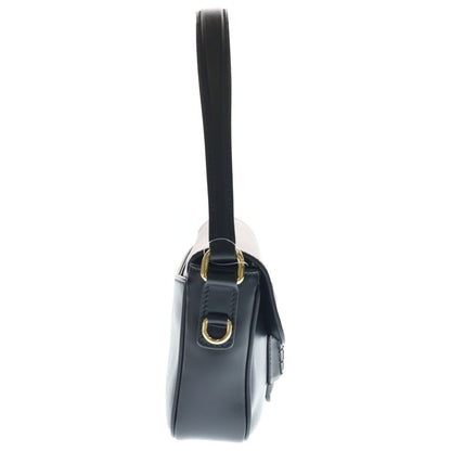Miu Miu Fine Calf Penny Leather 2-Way Shoulder Handbag Black Acrm — view 3