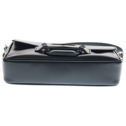 Miu Miu Fine Calf Penny Leather 2-Way Shoulder Handbag Black Acrm — view 4