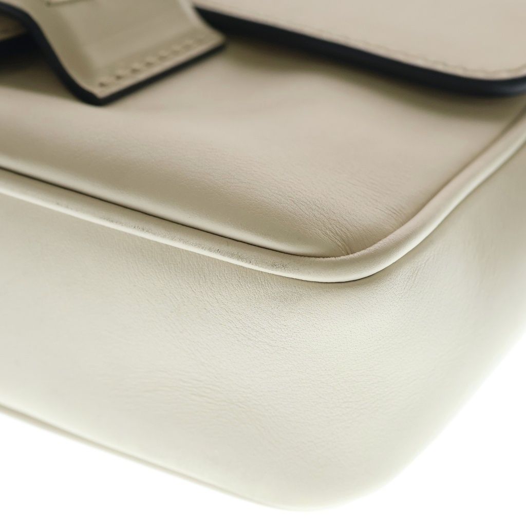 Miu Miu Cfine Calf Penny Leather 2-Way Shoulder Handbag White — view 6