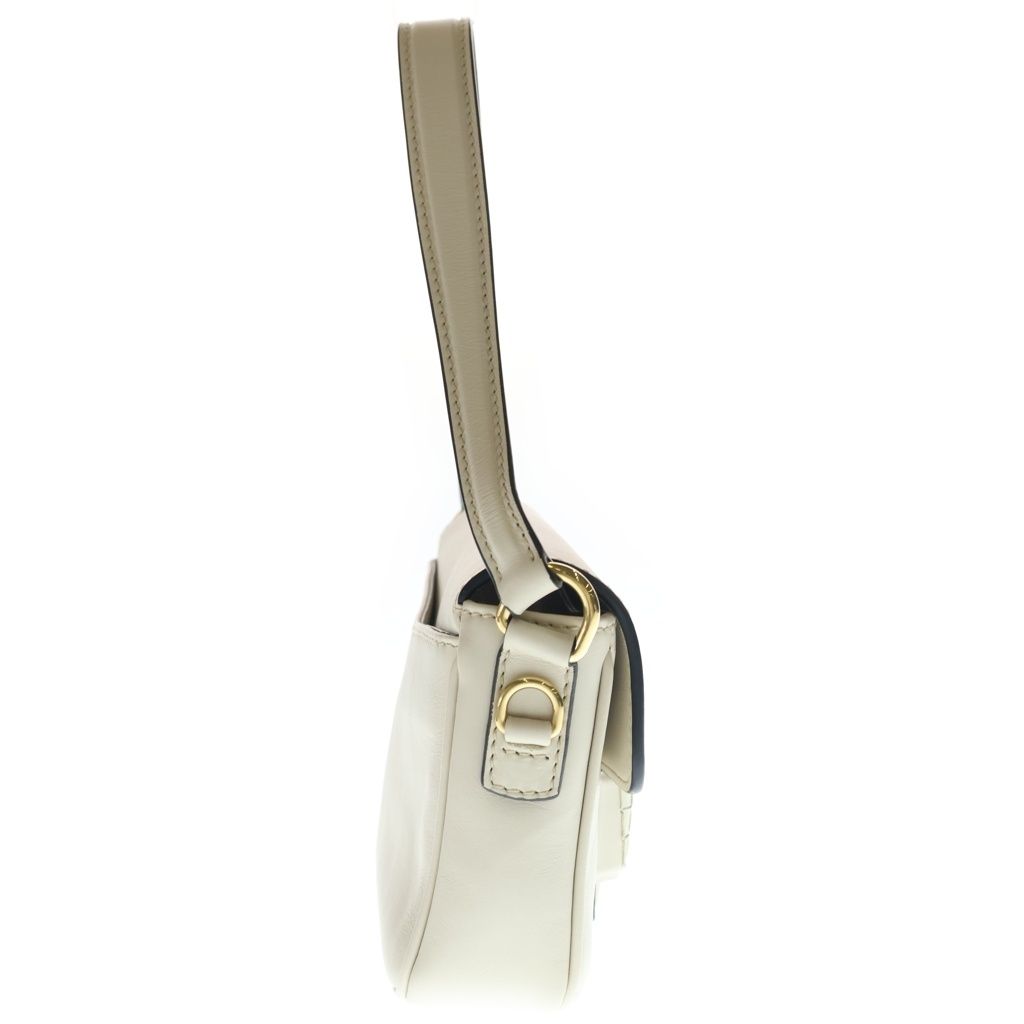 Miu Miu Cfine Calf Penny Leather 2-Way Shoulder Handbag White — view 3