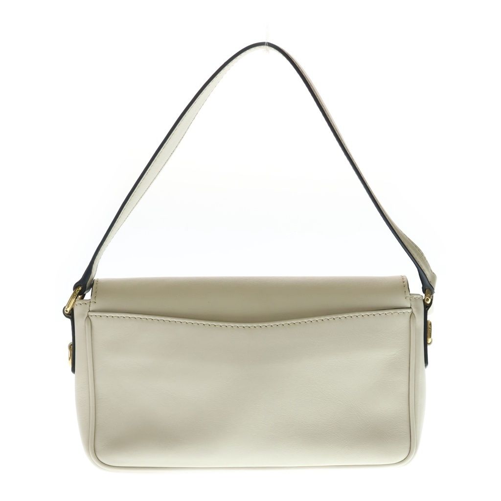 Miu Miu Cfine Calf Penny Leather 2-Way Shoulder Handbag White — view 2
