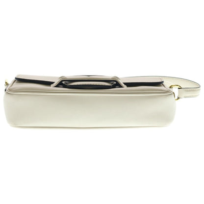 Miu Miu Cfine Calf Penny Leather 2-Way Shoulder Handbag White — view 4