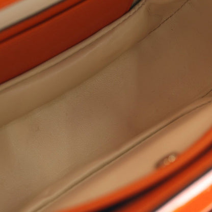 Gucci Bamboo Mini Top Handle Patent Leather Shoulder Bag Orange — view 5