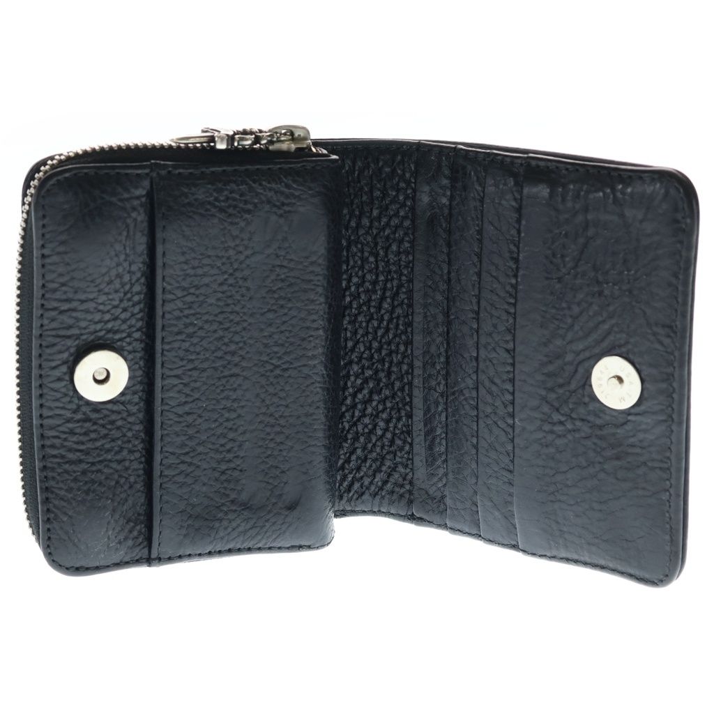 Chrome Hearts SQ Zip Bill Square Zip Leather Wallet Black — view 4